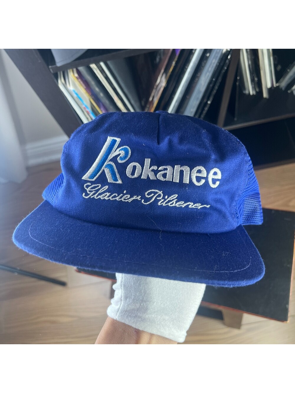 Vintage Kokanee Glacier Pilsener Beer Blue Trucker Hat